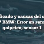 Significado y causas del código P0327 BMW: Error en sensor de golpeteo, sensor 1