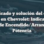 Significado y solución del código B097C en Chevrolet: Indicador de Modo de Encendido/Arranque de Potencia