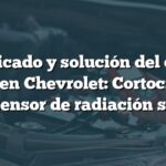 Significado y solución del código B1261 en Chevrolet: Cortocircuito en sensor de radiación solar