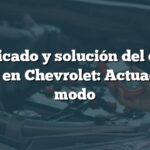 Significado y solución del código B1344 en Chevrolet: Actuador de modo