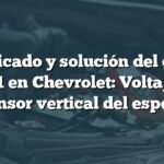 Significado y solución del código B1591 en Chevrolet: Voltaje del sensor vertical del espejo