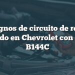 Signos de circuito de relé invertido en Chevrolet con código B144C