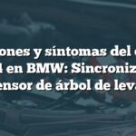 Soluciones y síntomas del código P0344 en BMW: Sincronización del sensor de árbol de levas 'A'