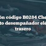 Solución código B0284 Chevrolet: Circuito desempañador eléctrico trasero