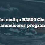 Solución código B2805 Chevrolet: Sin transmisores programados