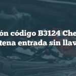 Solución código B3124 Chevrolet: Antena entrada sin llave 6