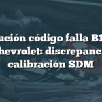 Solución código falla B1159 Chevrolet: discrepancia calibración SDM