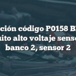 Solución código P0158 BMW: Circuito alto voltaje sensor O2 banco 2, sensor 2