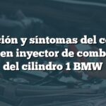 Solución y síntomas del código P02EE en inyector de combustible del cilindro 1 BMW