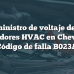 Suministro de voltaje de los actuadores HVAC en Chevrolet: Código de falla B023A