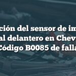 Ubicación del sensor de impacto lateral delantero en Chevrolet: Código B0085 de falla